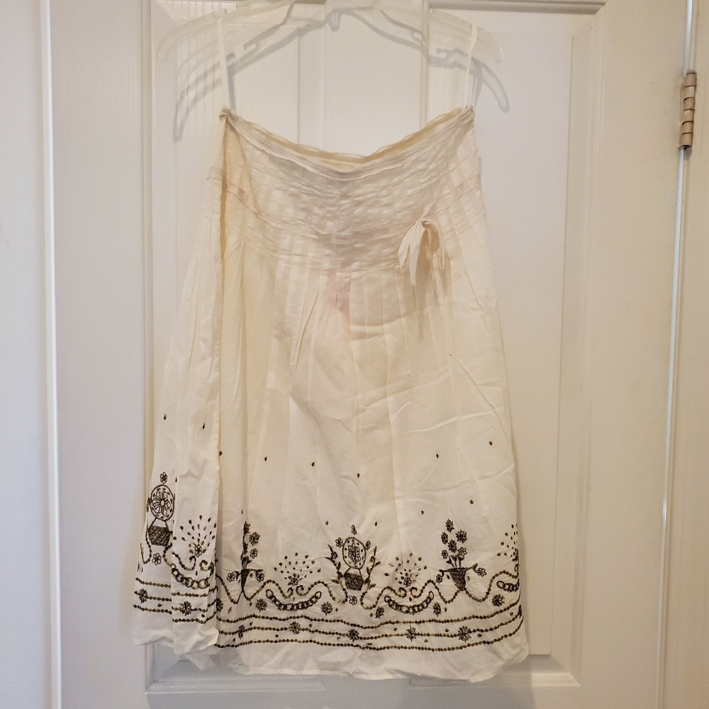 Cynthia Steffe Beaded Cotton Skirt